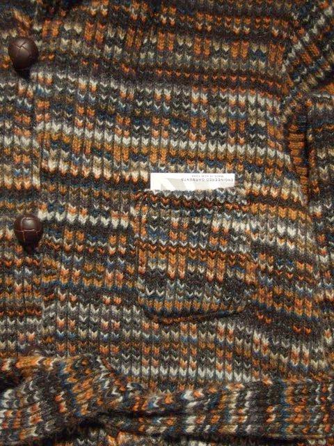 FWK by Engineered Garments Shawl Collar Knit Jacket in Orage/Brown Rib Sweater Knit Fall/Winter 2014 SUNRISE MARKET