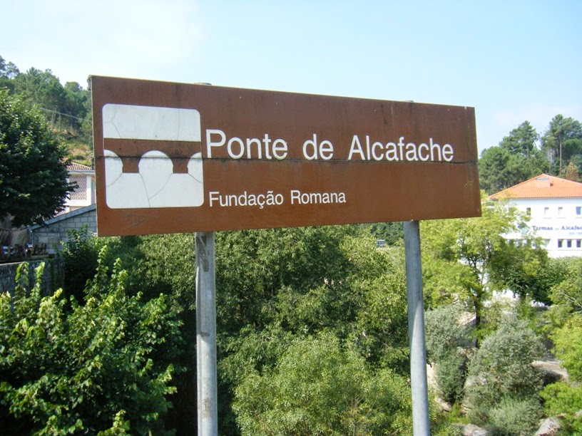 Placa Indicativa da Ponte de Alcafache