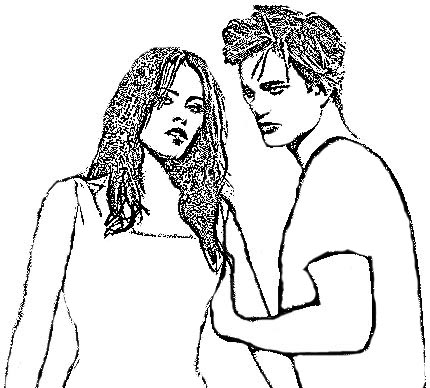Bella Swan and Edward Cullen Coloring Pages