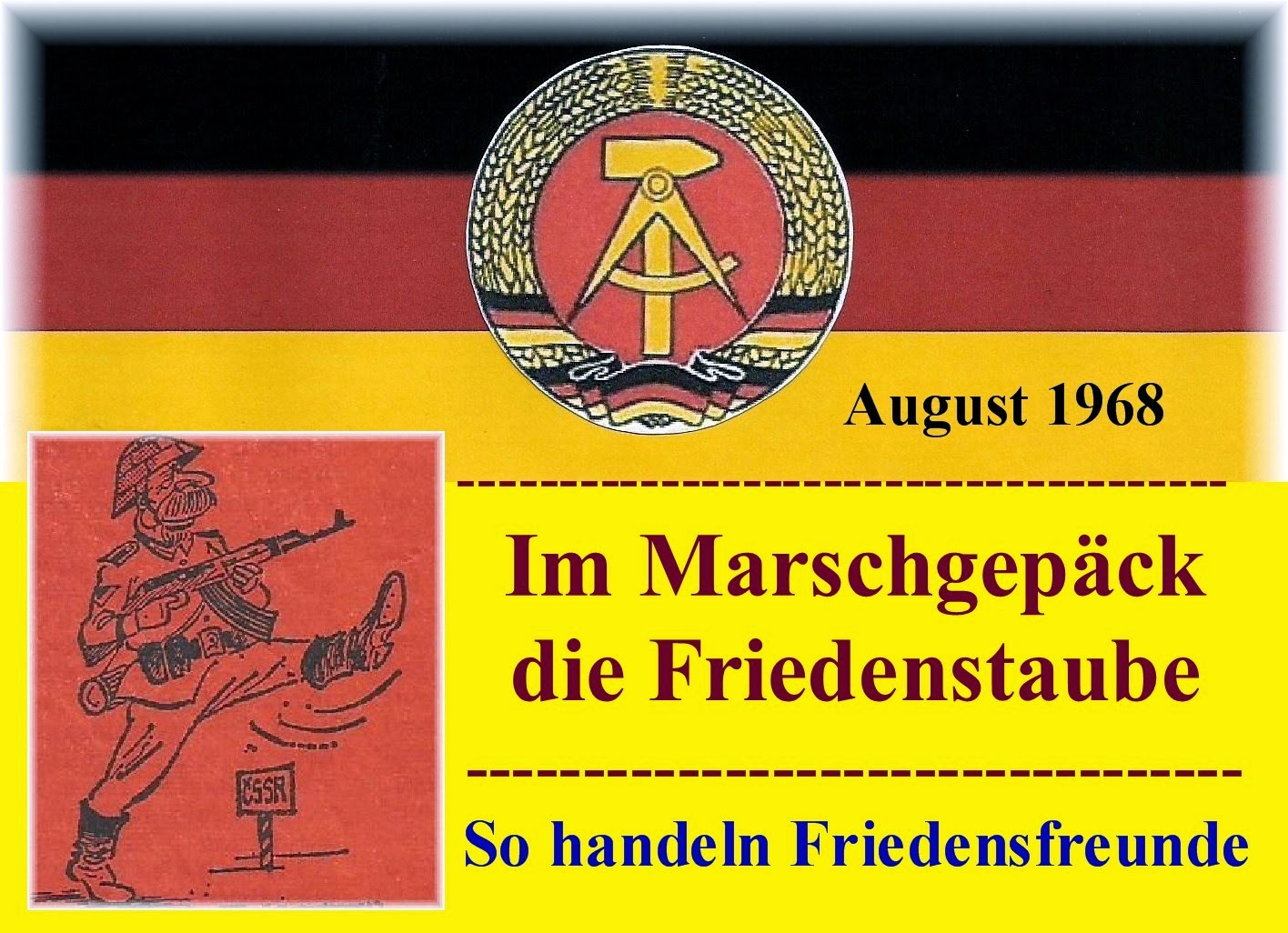 Im Marschgepäck die Friedenstaube