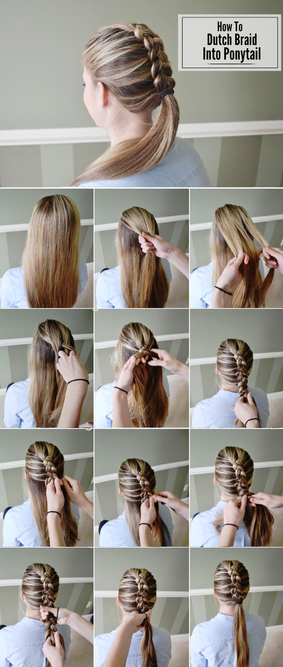 Dutch Braid into Ponytail Step By Step Entertainment News, Photos