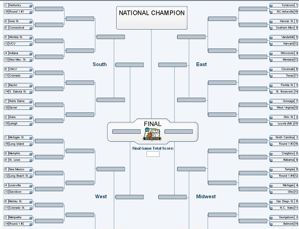 Freshly Completed March Madness