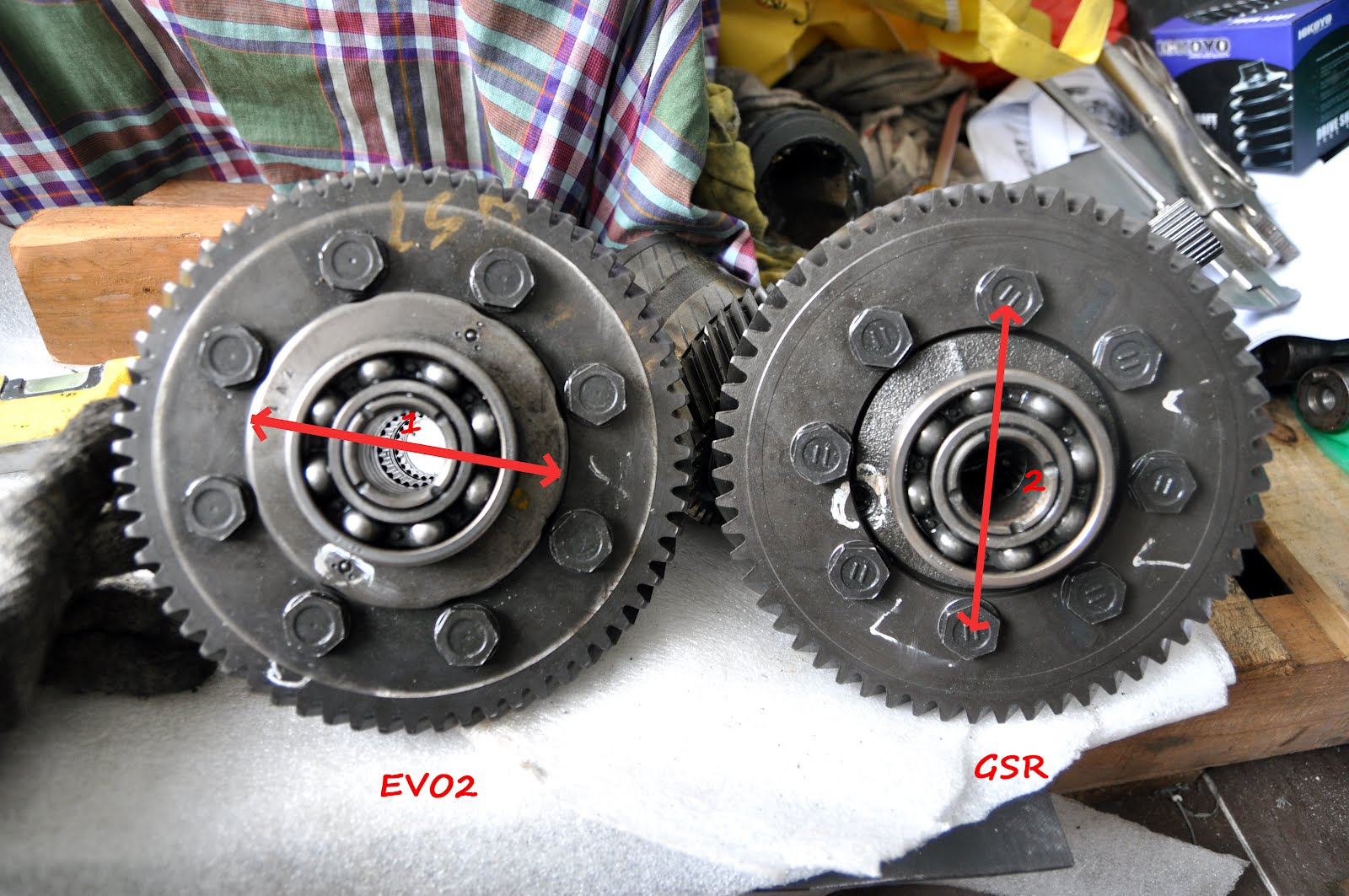 4G93T GSR open diff VS EVO LSD