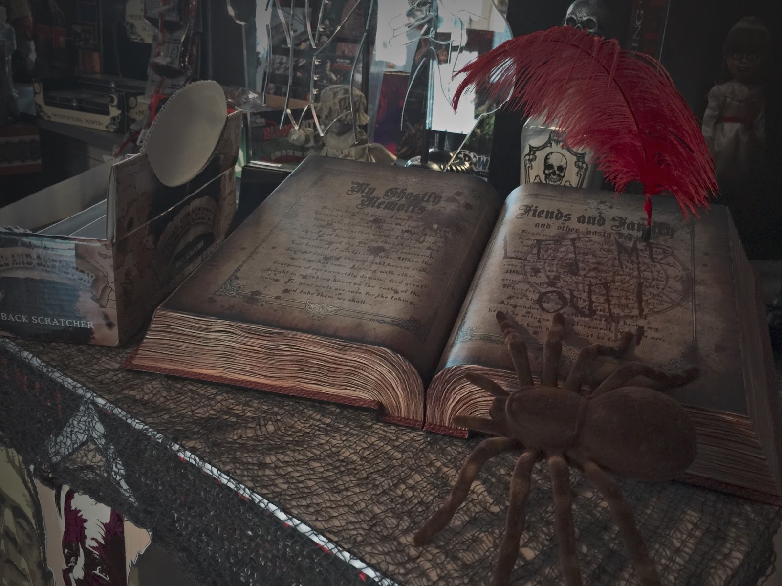 The haunted guestbook, a popular item this past Halloween