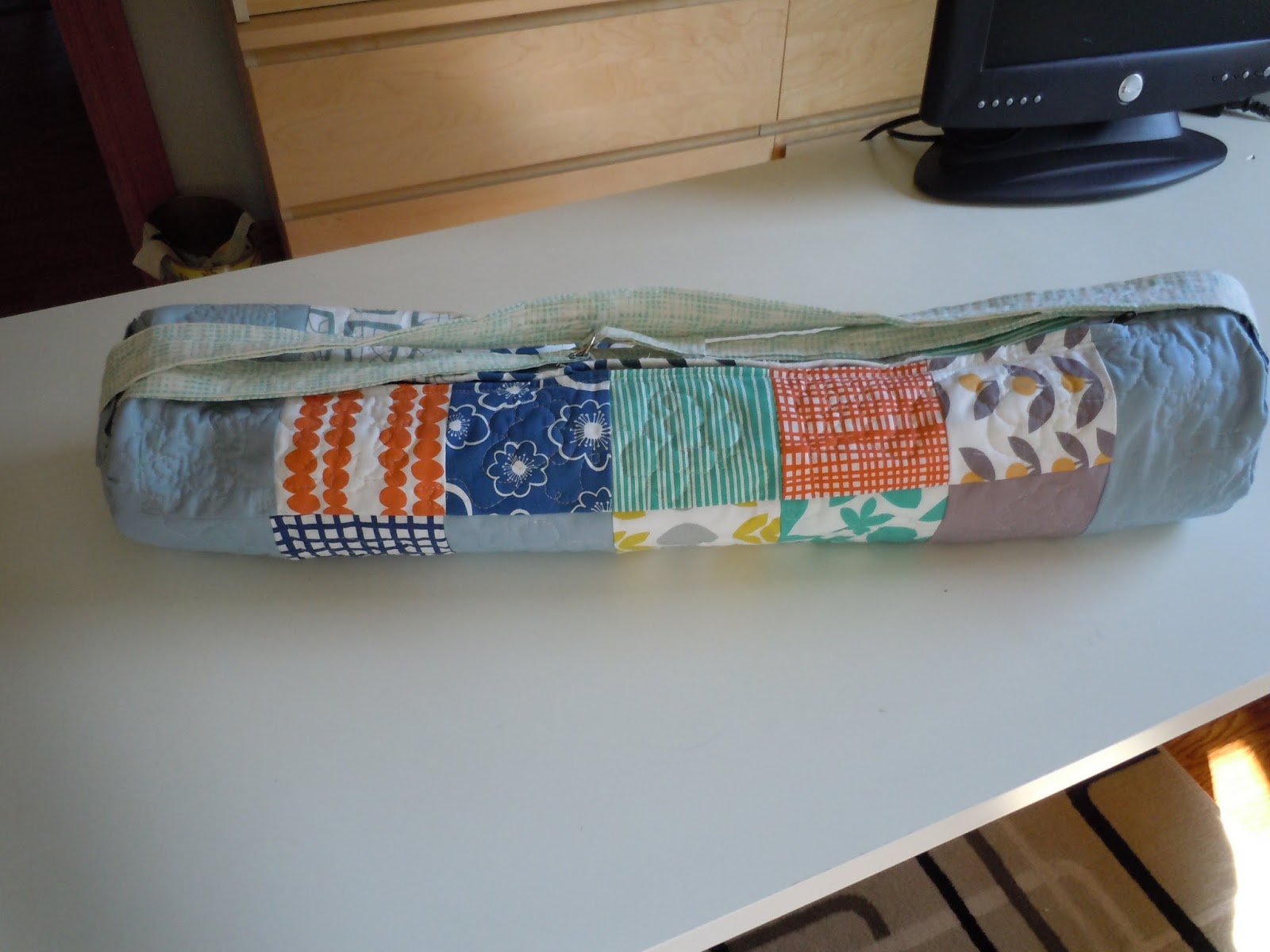 quilted yoga bag