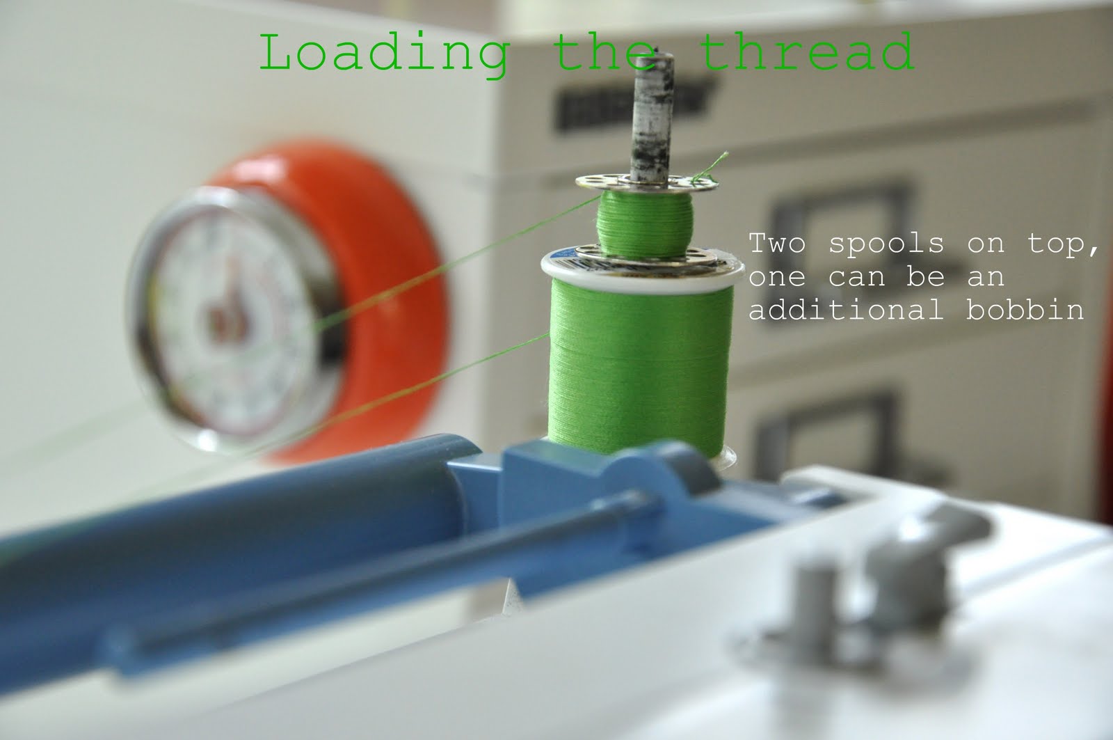 Using the Double Needle, WITHOUT the 2nd spool holder