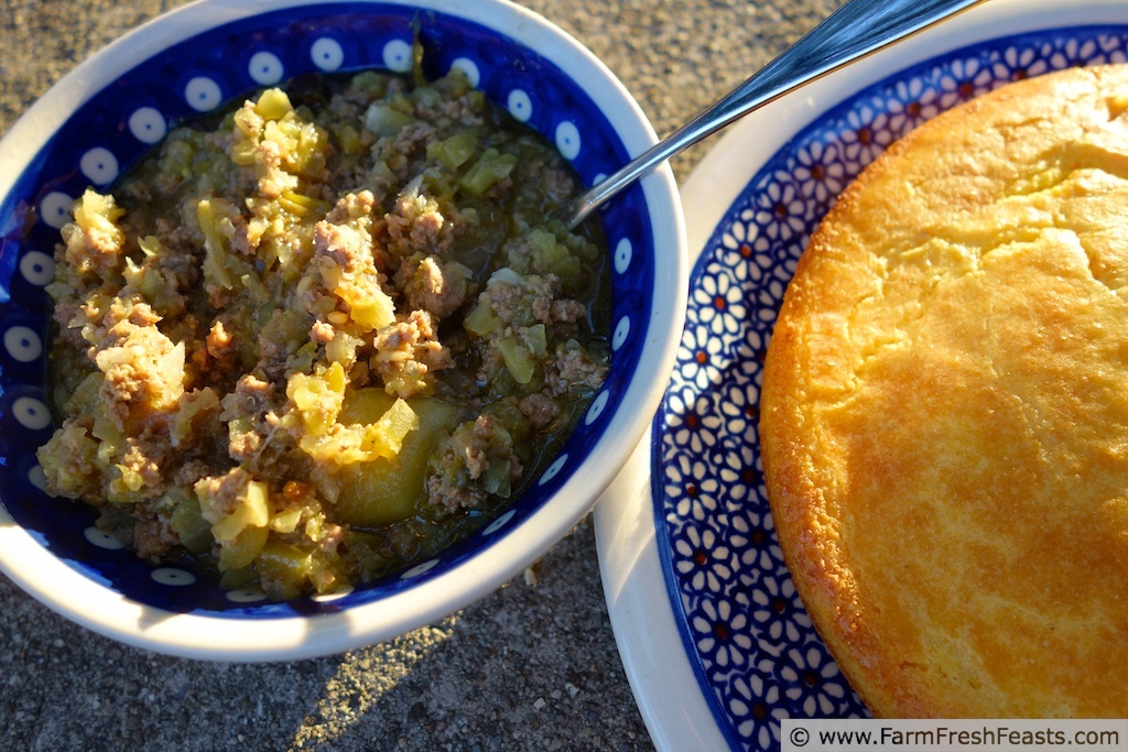 Farm Fresh Feasts Slow Cooker Green Tomato Garlic Chili