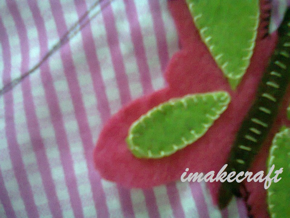 imakecraft Thursday Tutorial How to sew felt on fabric Left handed