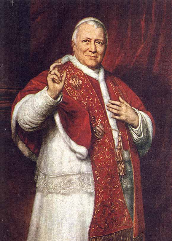 A portrait of Pope Pius IX
