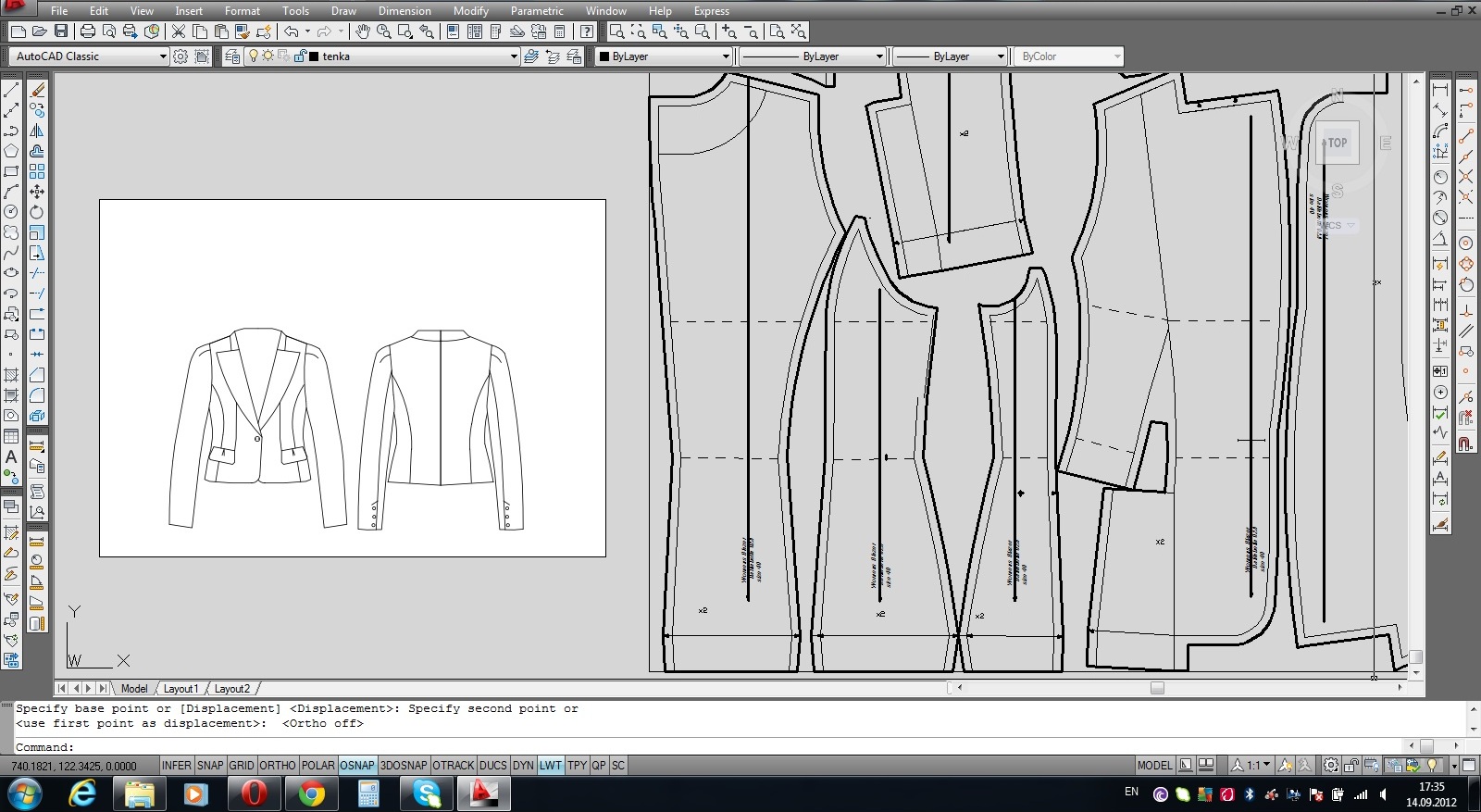 Apparel Pattern Making Women Blazer