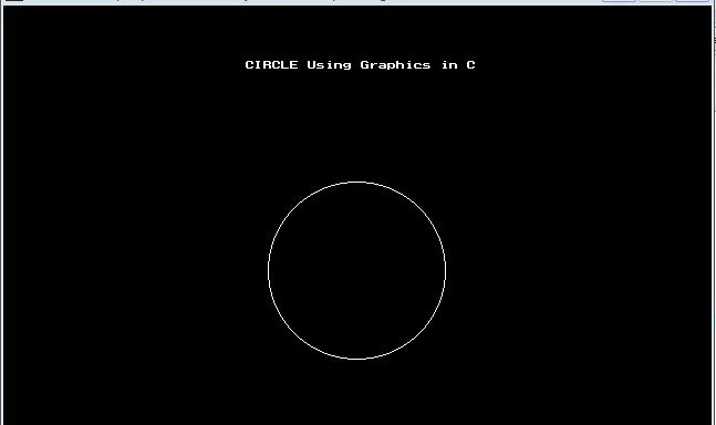 C graphics program to draw a circle