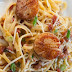 Carbonara with Pan Seared Scallops