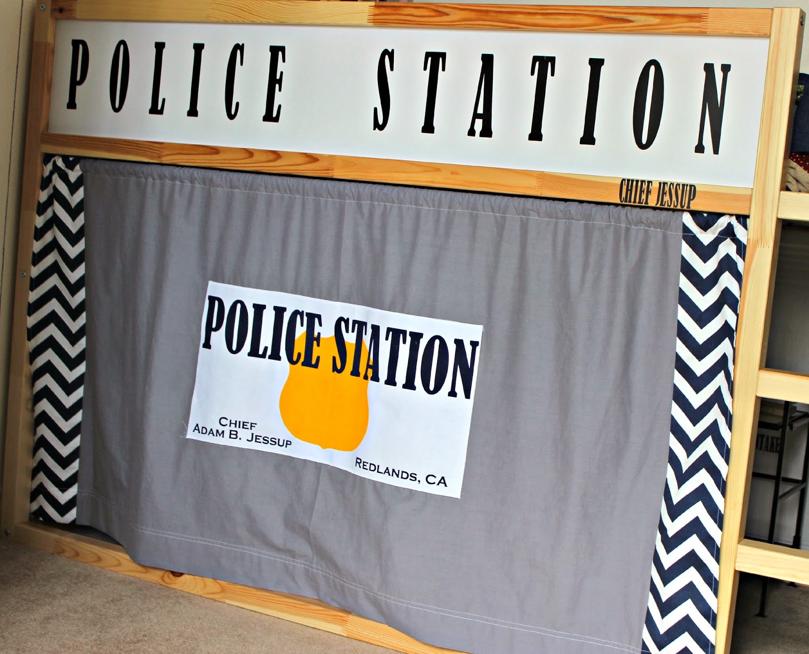 Kutz, Paper, Scissors Police Station Loft Bed