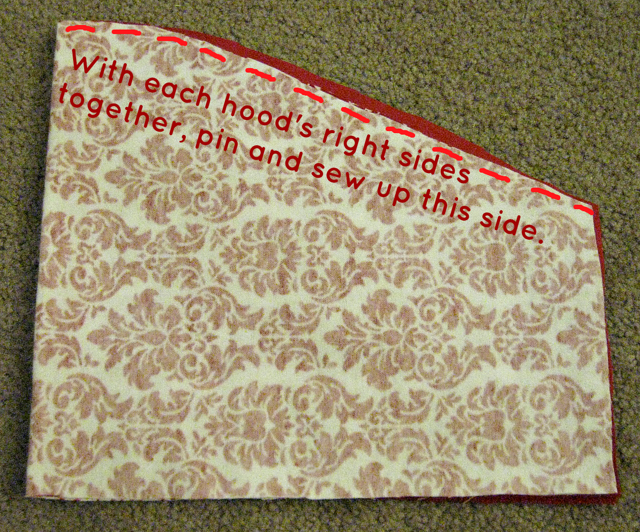 Freshly Completed Little Red Riding Hood Cloak Tutorial