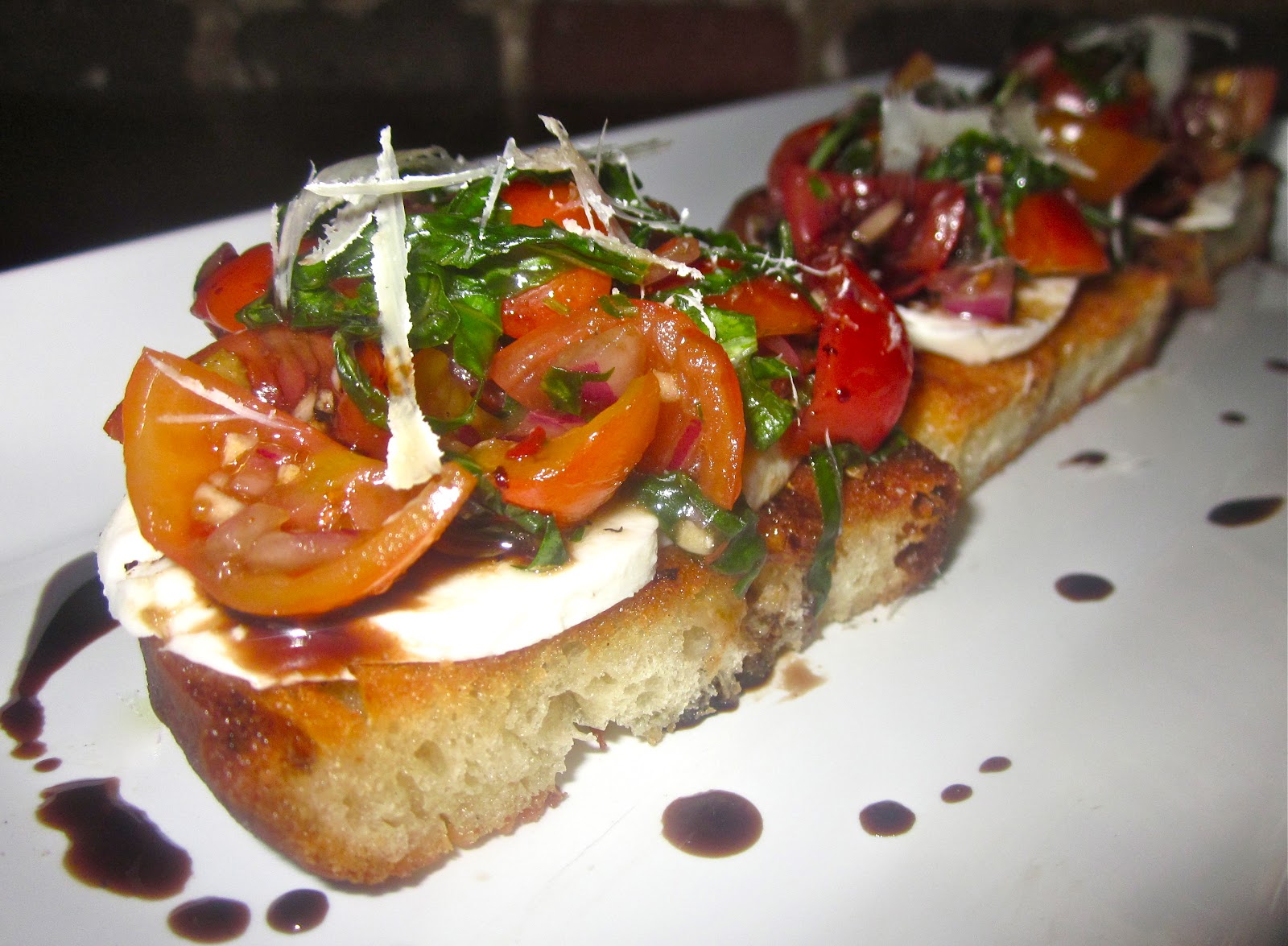Haute + Heirloom Bruschetta with Olive Oil Fried Bread & Balsamic