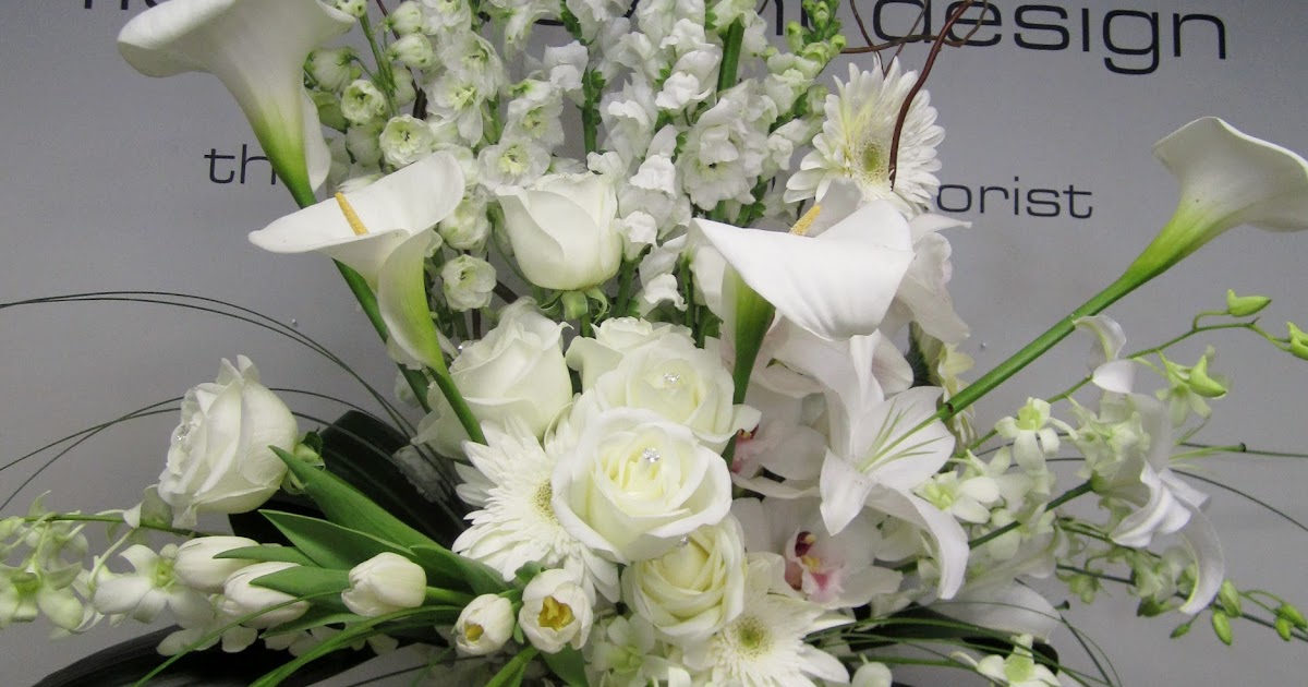 jeff french floral & event design White funeral flowers, Worcester,MA