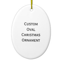 Custom Oval Photo Christmas Ornament
