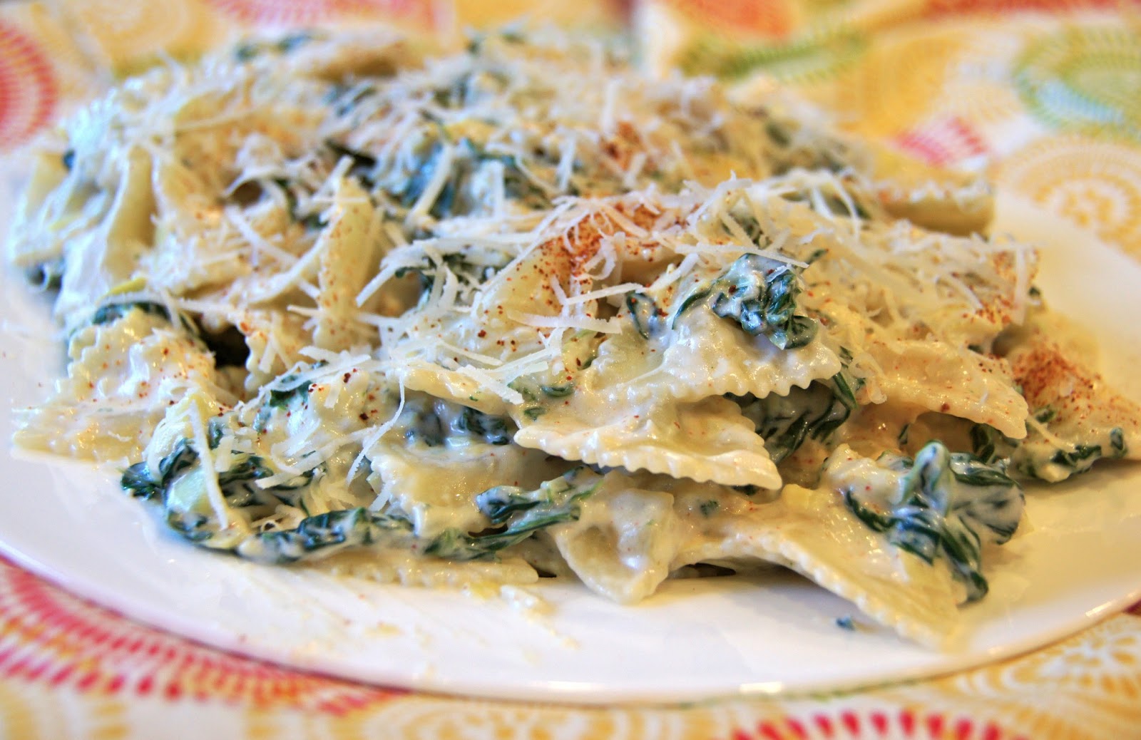 Family Food Finds Spinach Artichoke Bow Tie Pasta