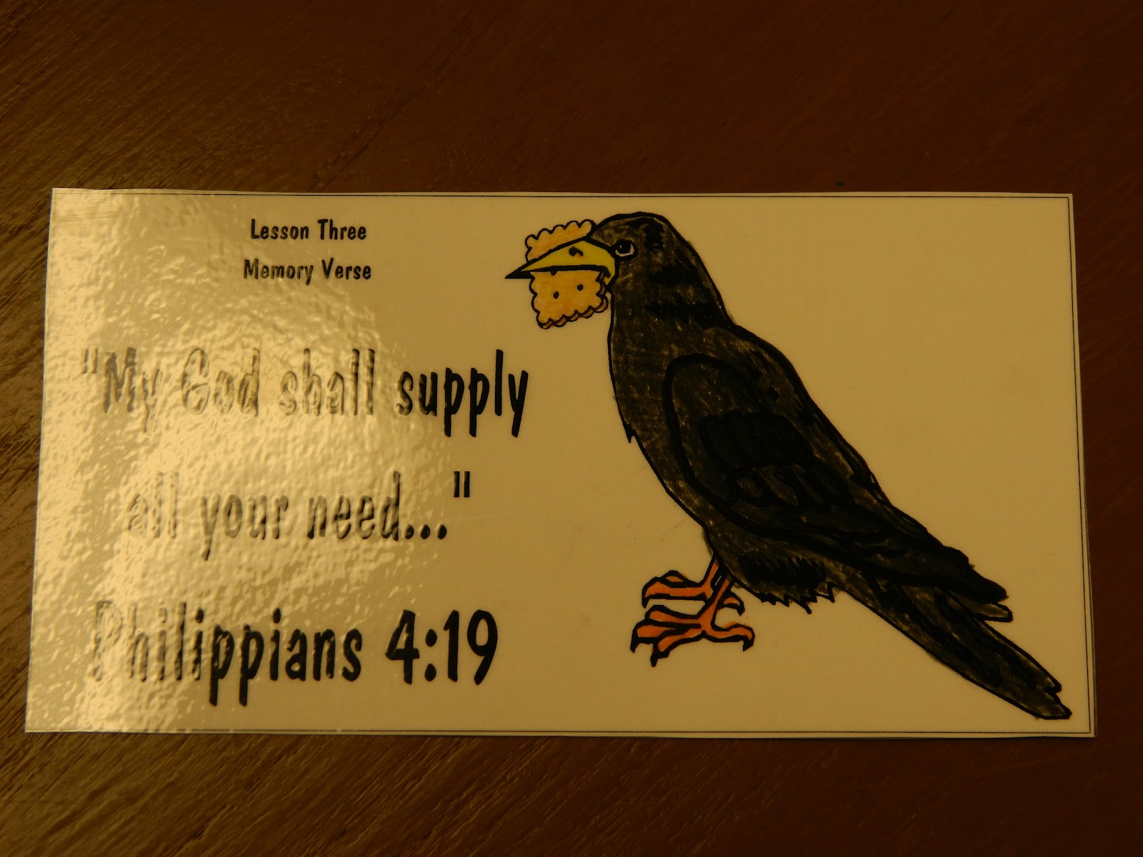 Hands On Bible Teacher The Ravens Fed Elijah (GOD WILL PROVIDE!)