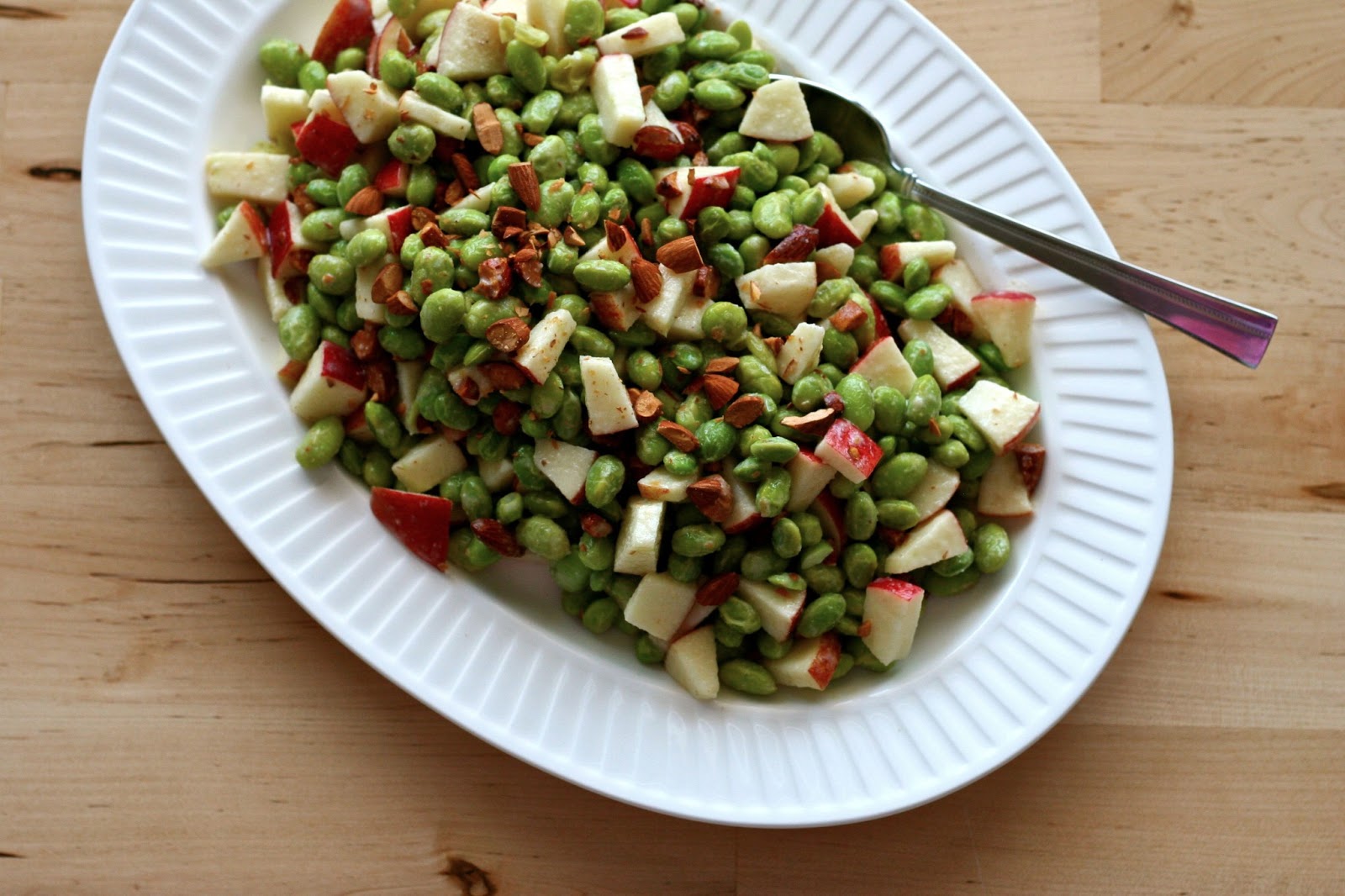 Edamame & Apple Salad with TahiniHoney Sauce Craving Greens