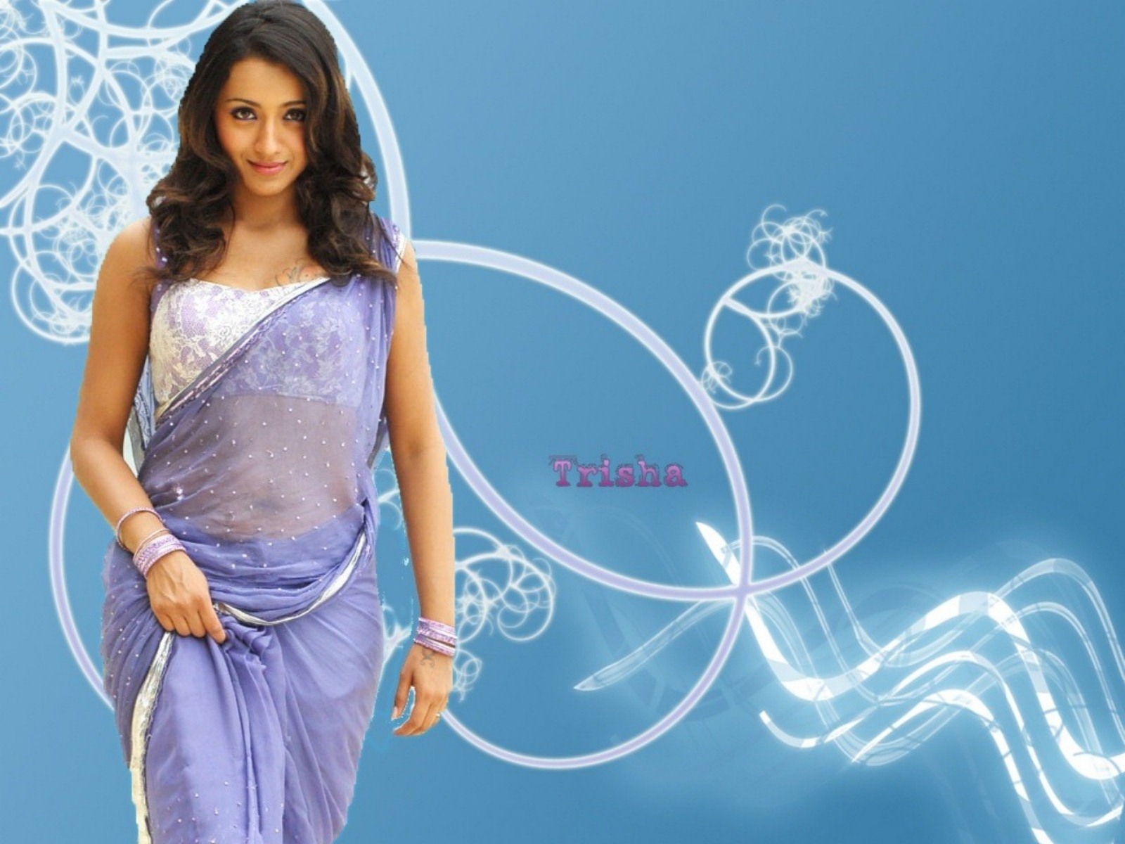 trisha krishnan in saree wallpapers ~ Heart of Bollywood