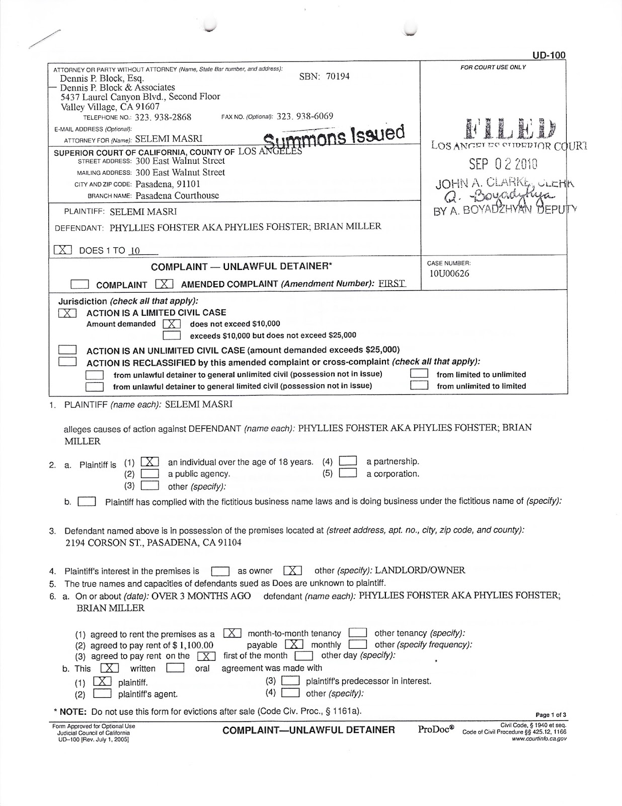 azuka uzoh the lawyer ripped me off ca lawyer azuka l uzoh esq form ud 100