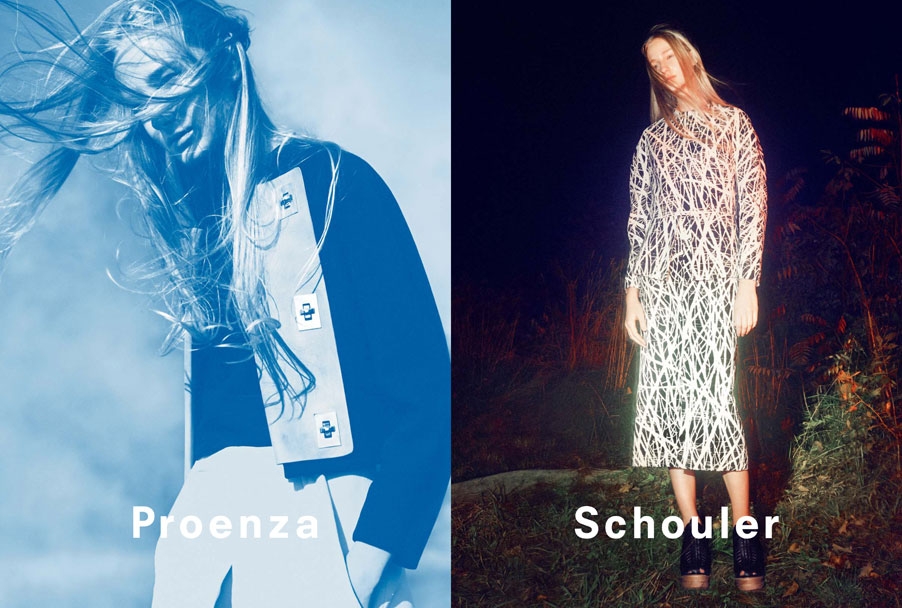 Ad Campaign: Proenza Schouler Spring/Summer 2014: Charlotte Lindvig &  Harleth Kuusik by David Sims