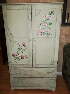 Hand painted hutch $Sold