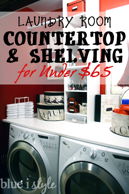 Featured Diy Laundry Countertop Shelving For Under 65 Blue I