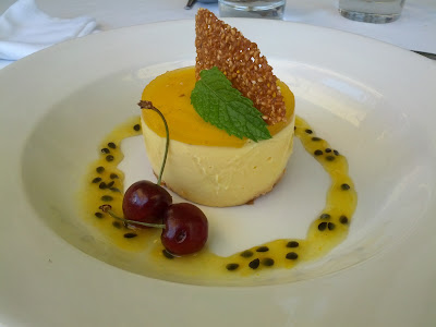 la petite ferme franschhoek south africa mango passionfruit cheesecake dessert