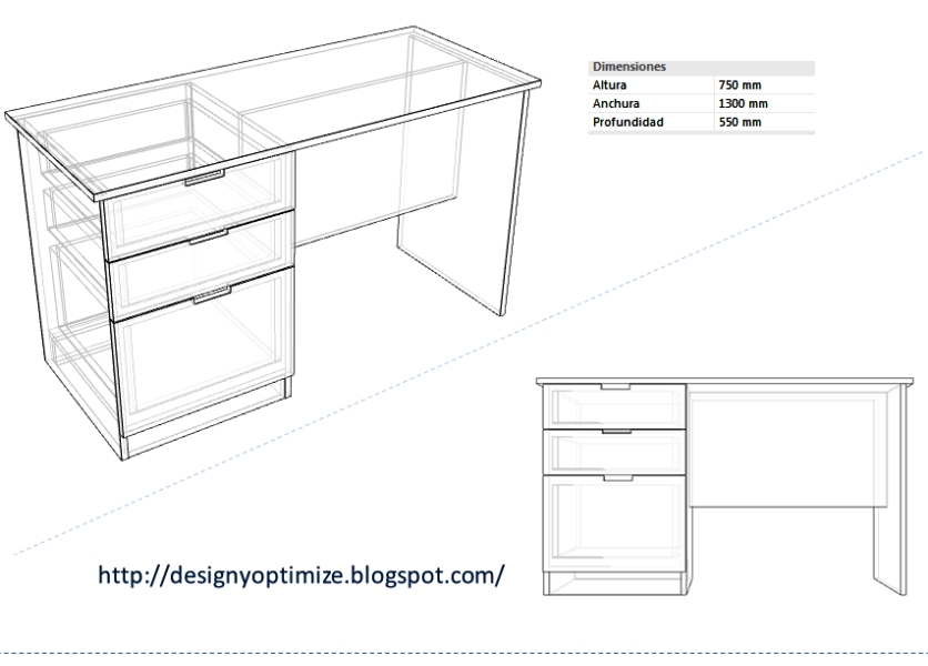 Diseño De Muebles Madera: Como Construir un Escritorio Con Gavetas + Planos