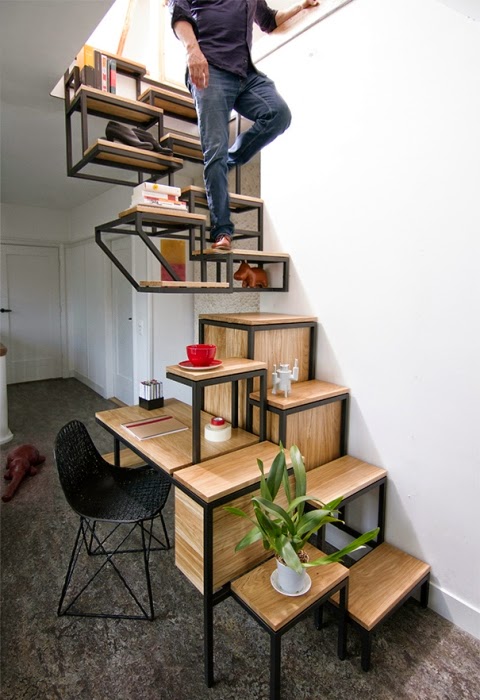 wood stairs with workplace wood stairs with workplace