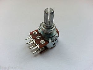 16mm Dual Gang Potentiometer - Short PCB Leg