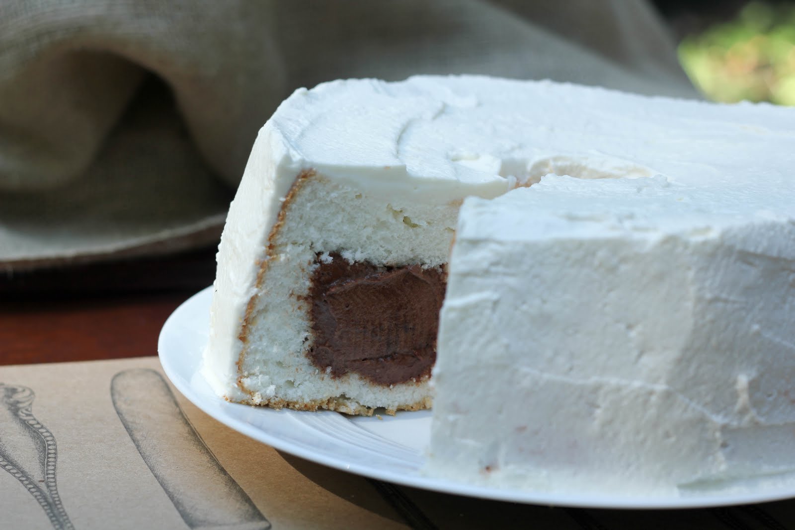 Mousse Filled Angel Food Cake That Skinny Chick Can Bake