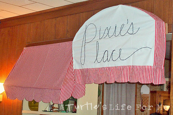 and awnings with my mom's name on them for the inside decorations and awnings with my mom's name on them for the inside decorations