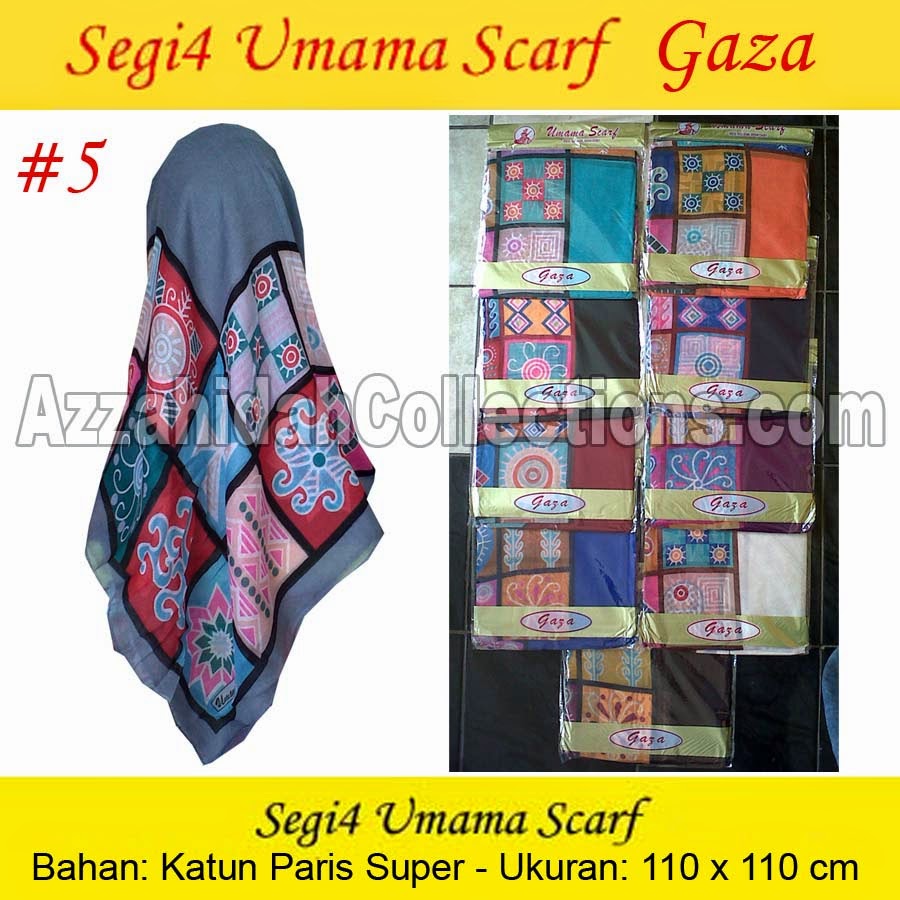 Segi Empat Umama Scarf Gaza - azzahidahcollections.com Segi Empat Umama Scarf Gaza - azzahidahcollections.com