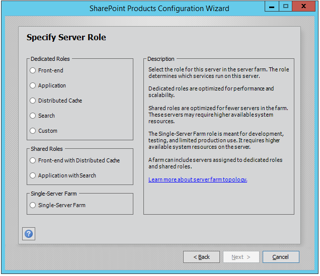 Shared MinRoles in SharePoint 2016 Feature Pack 1