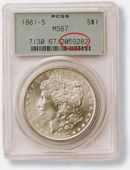 Just enter the certification number below to verify any PCGS-graded coin