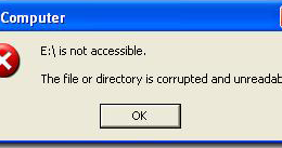 How to fix File or directory is corrupted and unreadable error
