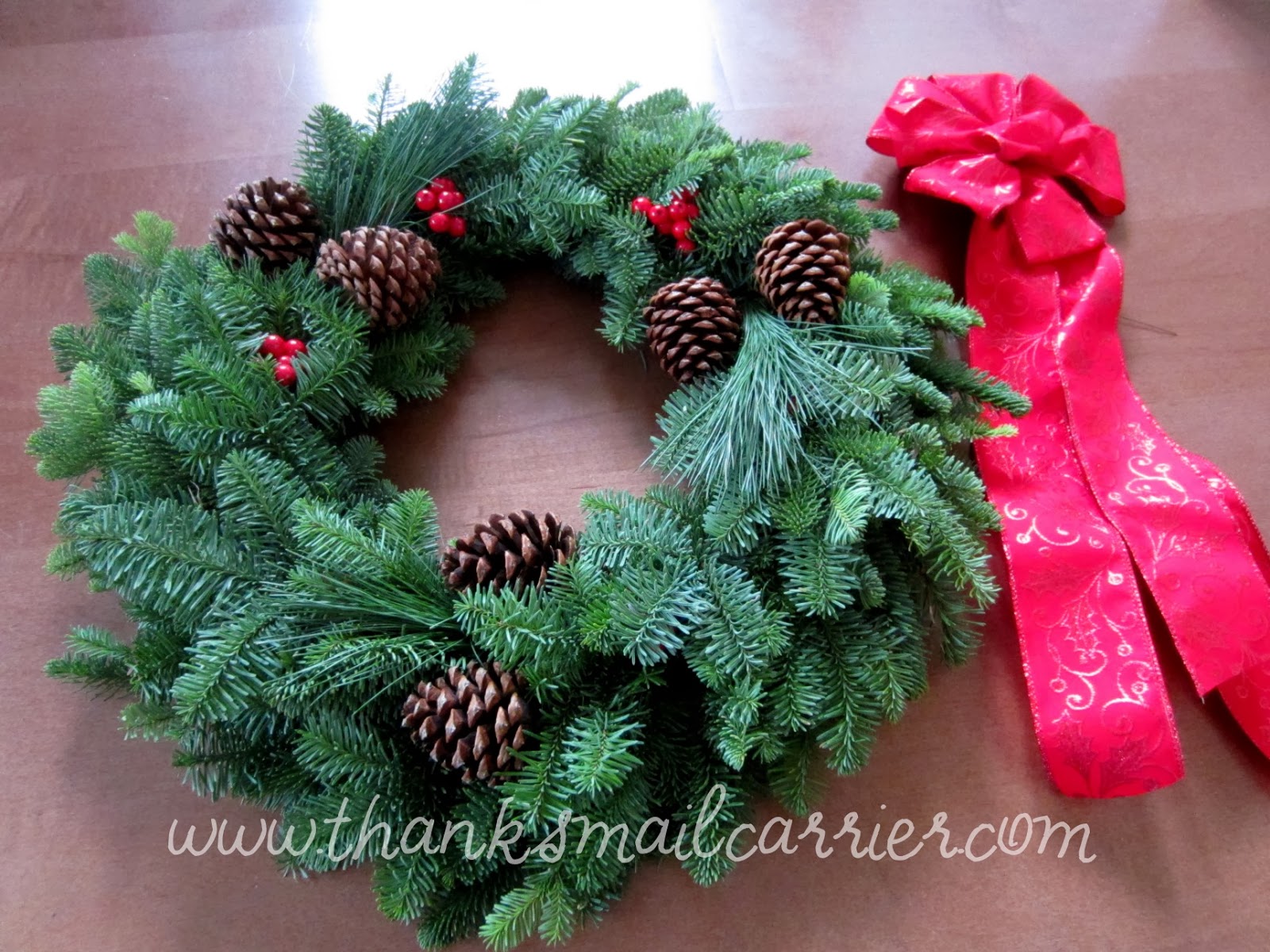 Thanks, Mail Carrier Christmas Classic Wreath from Christmas Forest