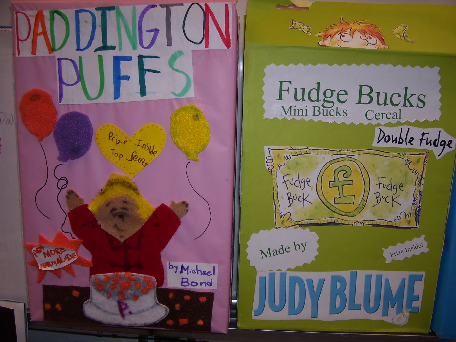 Cereal box book report instructions image