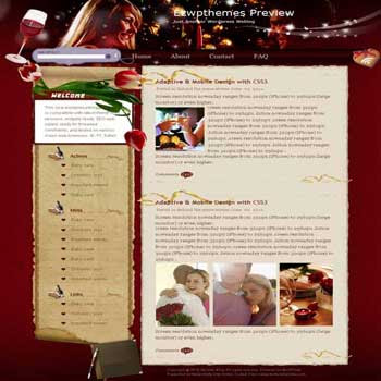 Die with Love blogger template. free blogspot template for girly