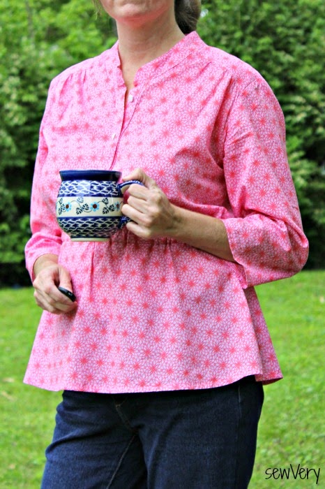 Marigold Peplum pattern by Blank Slate Patterns, sewn by sewVery