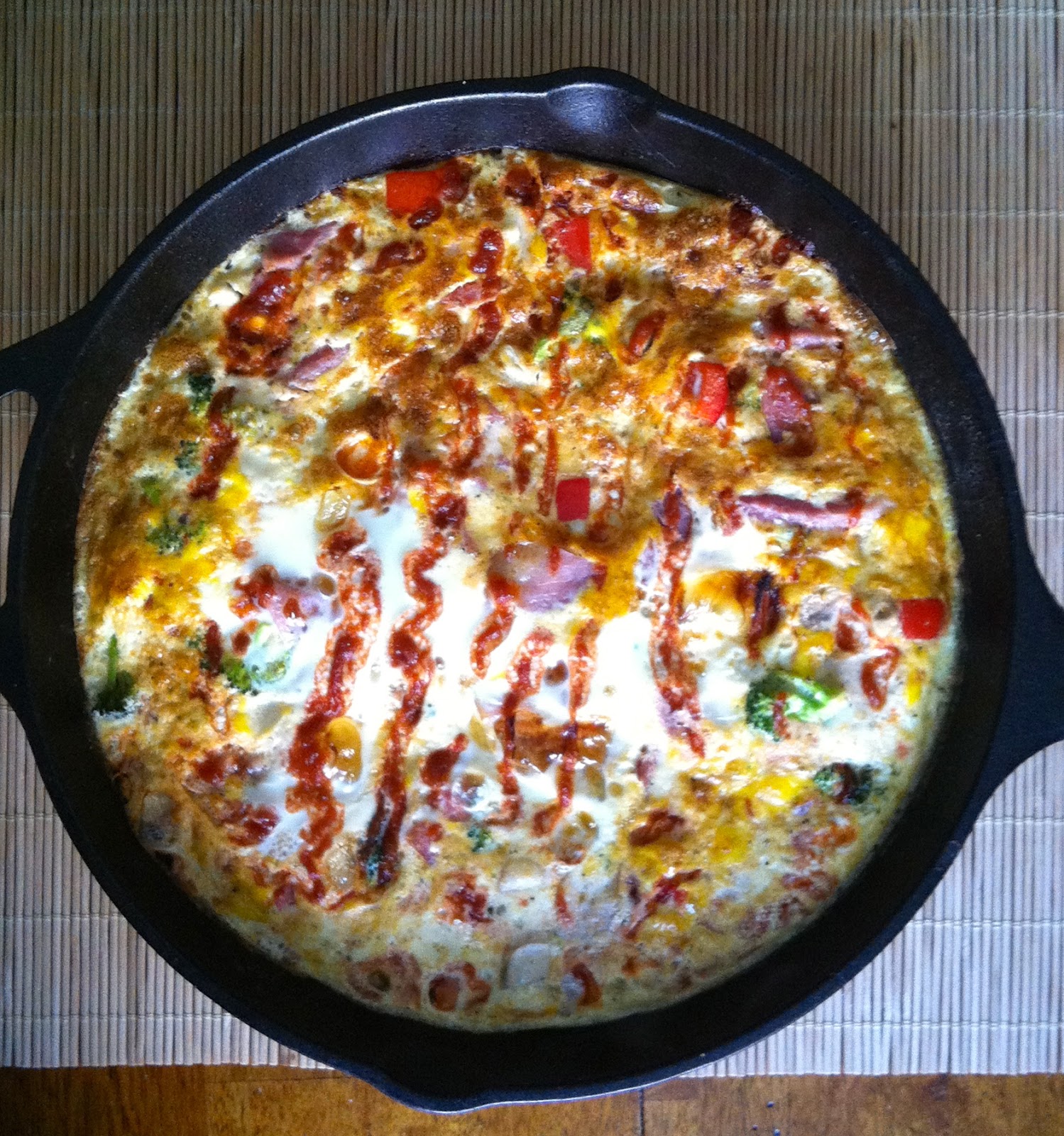 taylor made clean, lowcarb ham & veggie frittata