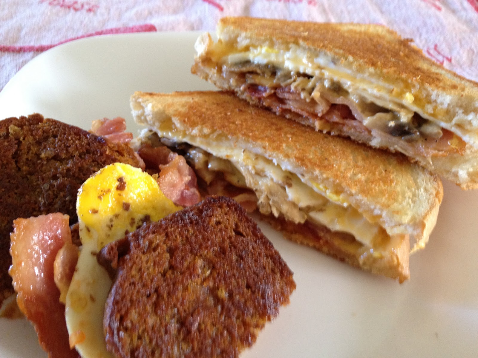 Not Your Usual Grilled Cheese No. 3 On Pumpkin Bread and Loaded