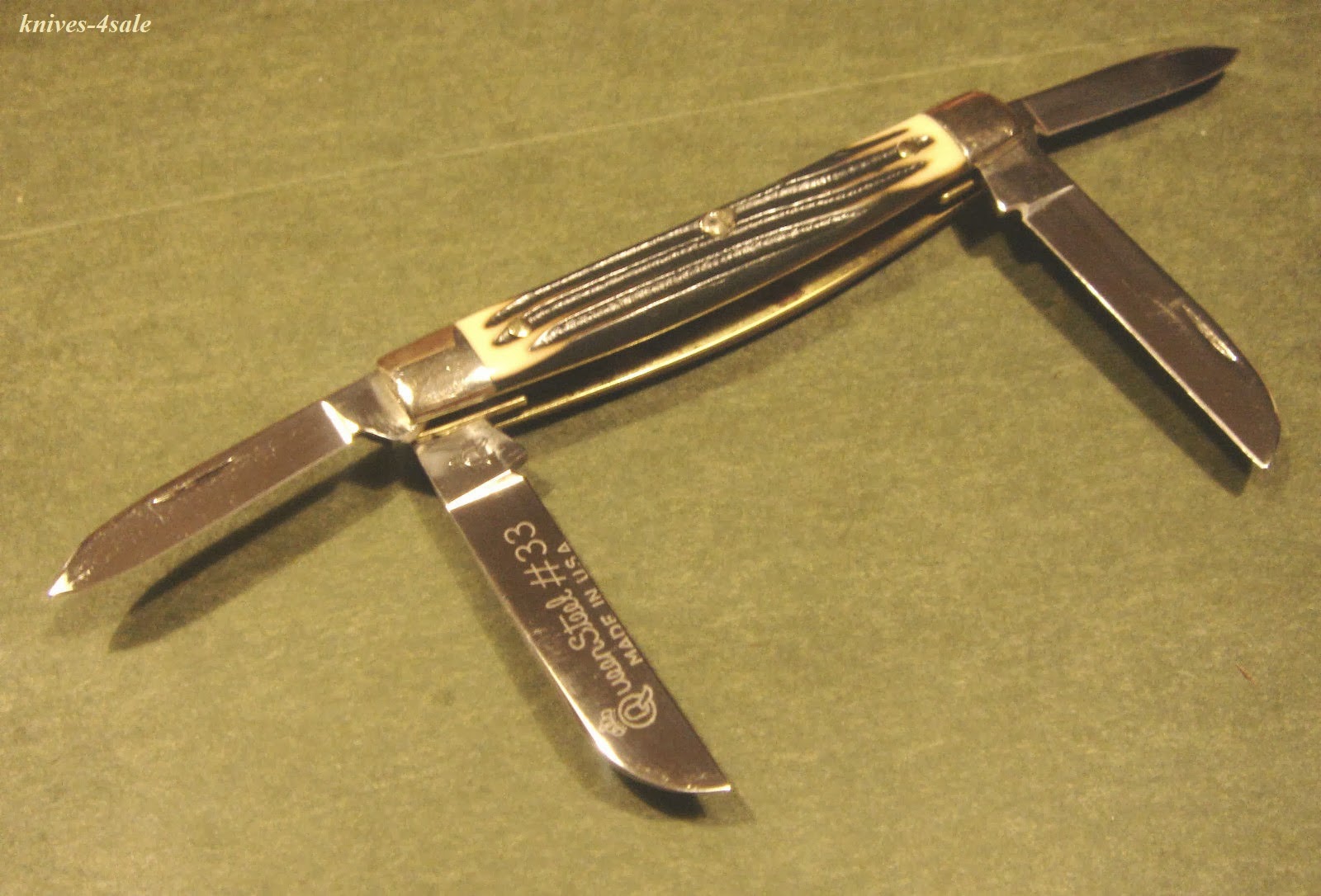 knives4sale Queen Steel 33 Made In USA 4 Blade Congress Vintage