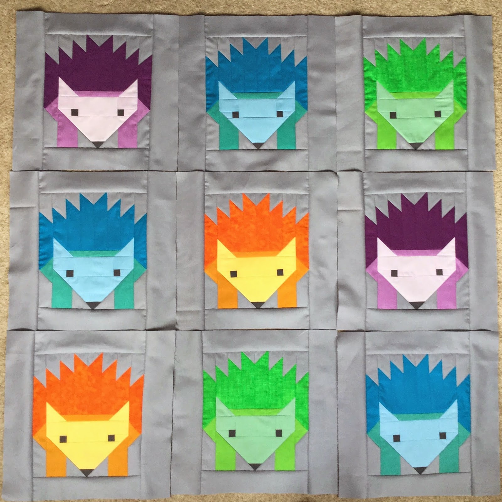Mack and Mabel A Hazel Hedgehog Quilt for Siblings Together