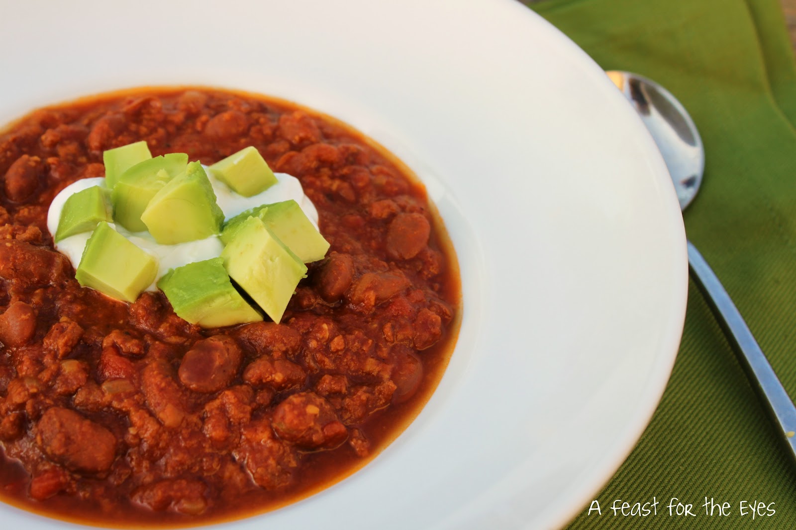A Feast for the Eyes Tequila and Lime Turkey Chili Slow Cooker Style