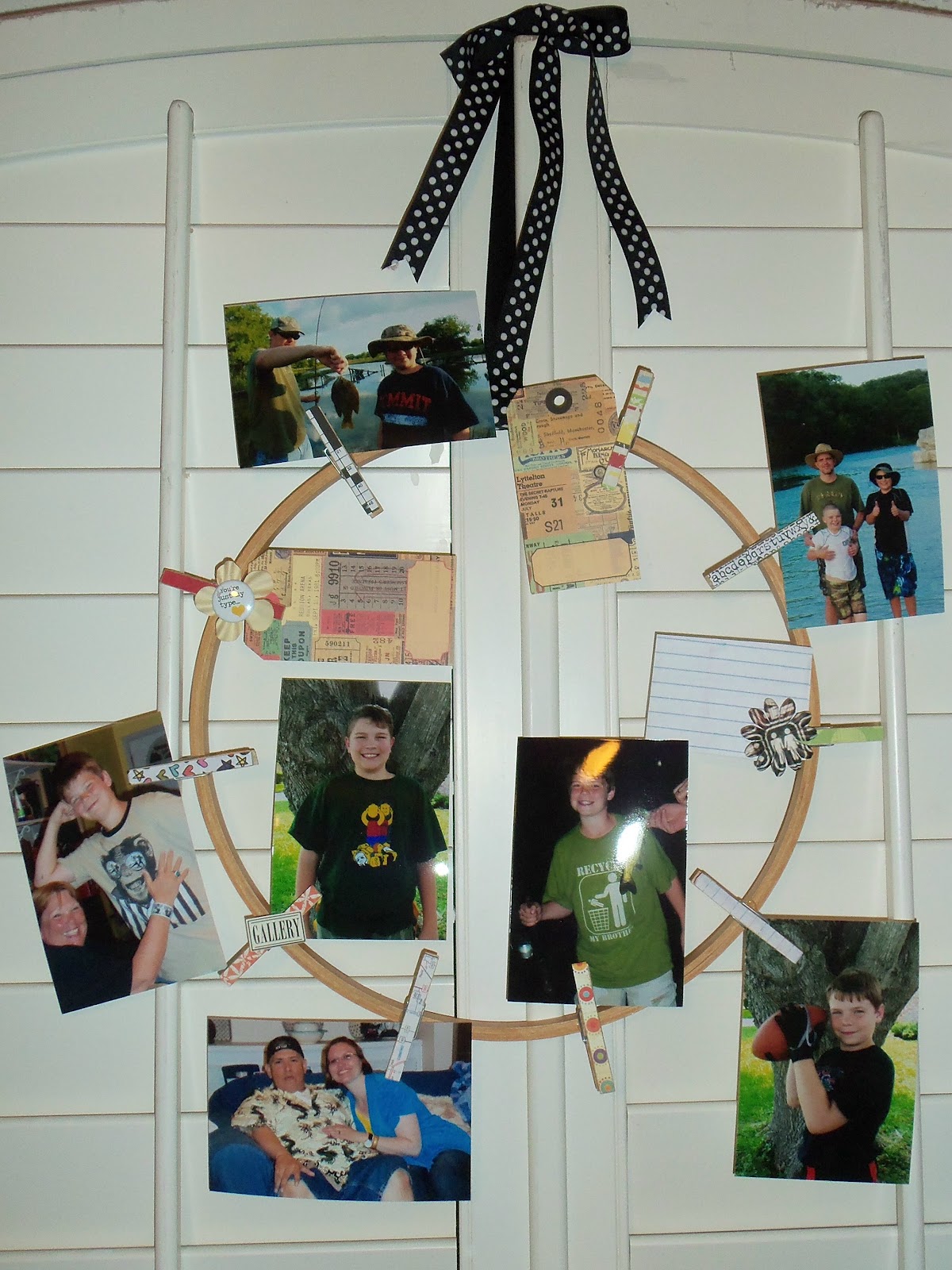 live. love. scrap. Embroidery Hoop Photo Display