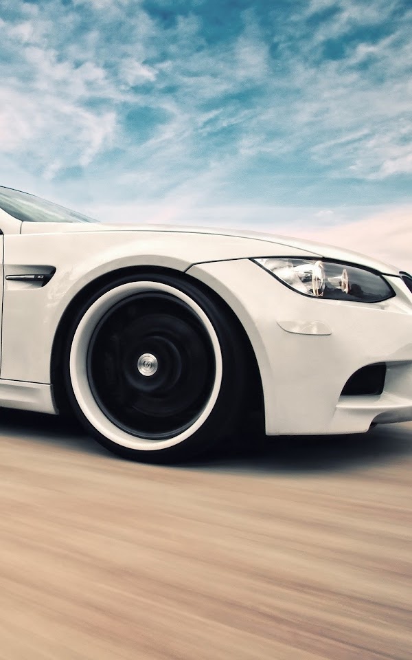 BMW M3 White Super Car Desert  Android Best Wallpaper